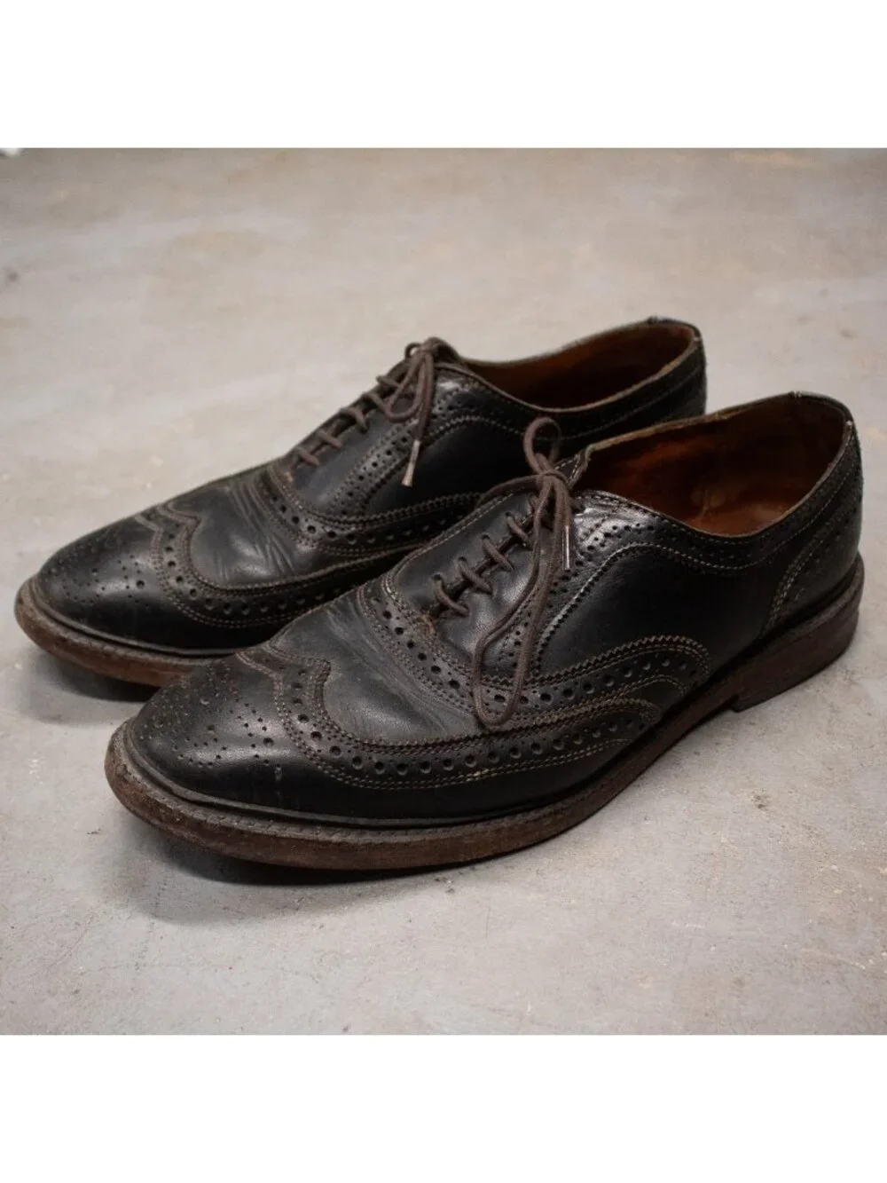 Allen Edmonds Men's McTavish Oxford Wingtip Leather Dress Shoes 9,5 D Brown
